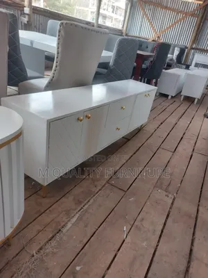 New White 6 Feet Designed Tv Stands