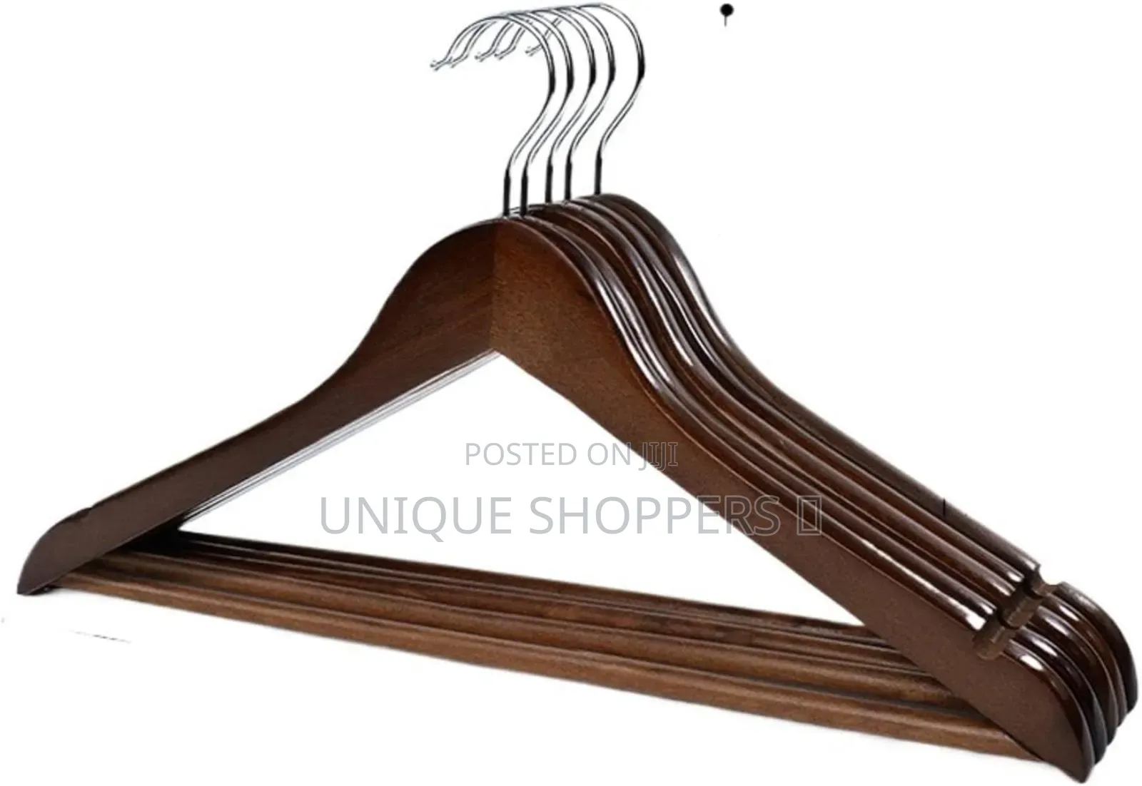 Brown *5pc Wooden Hangers for Clothes*