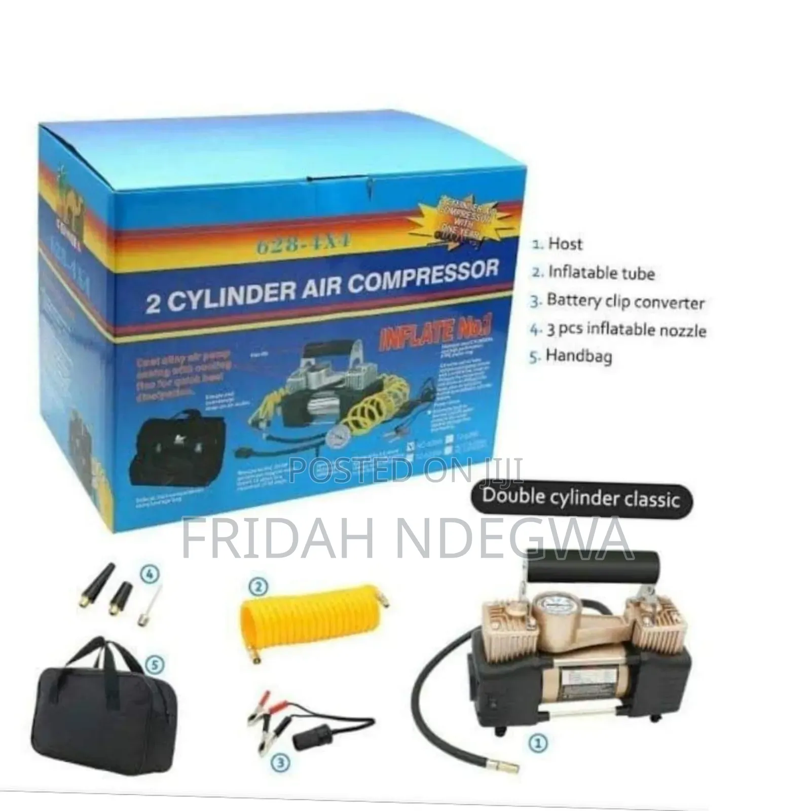 2-cylinder Air Compressor/Tyre Inflator