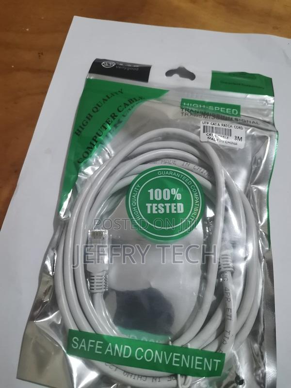 Ethernet Cable 3m White, Cat 6 High Speed Internet Cable 3m Network Ca - main view