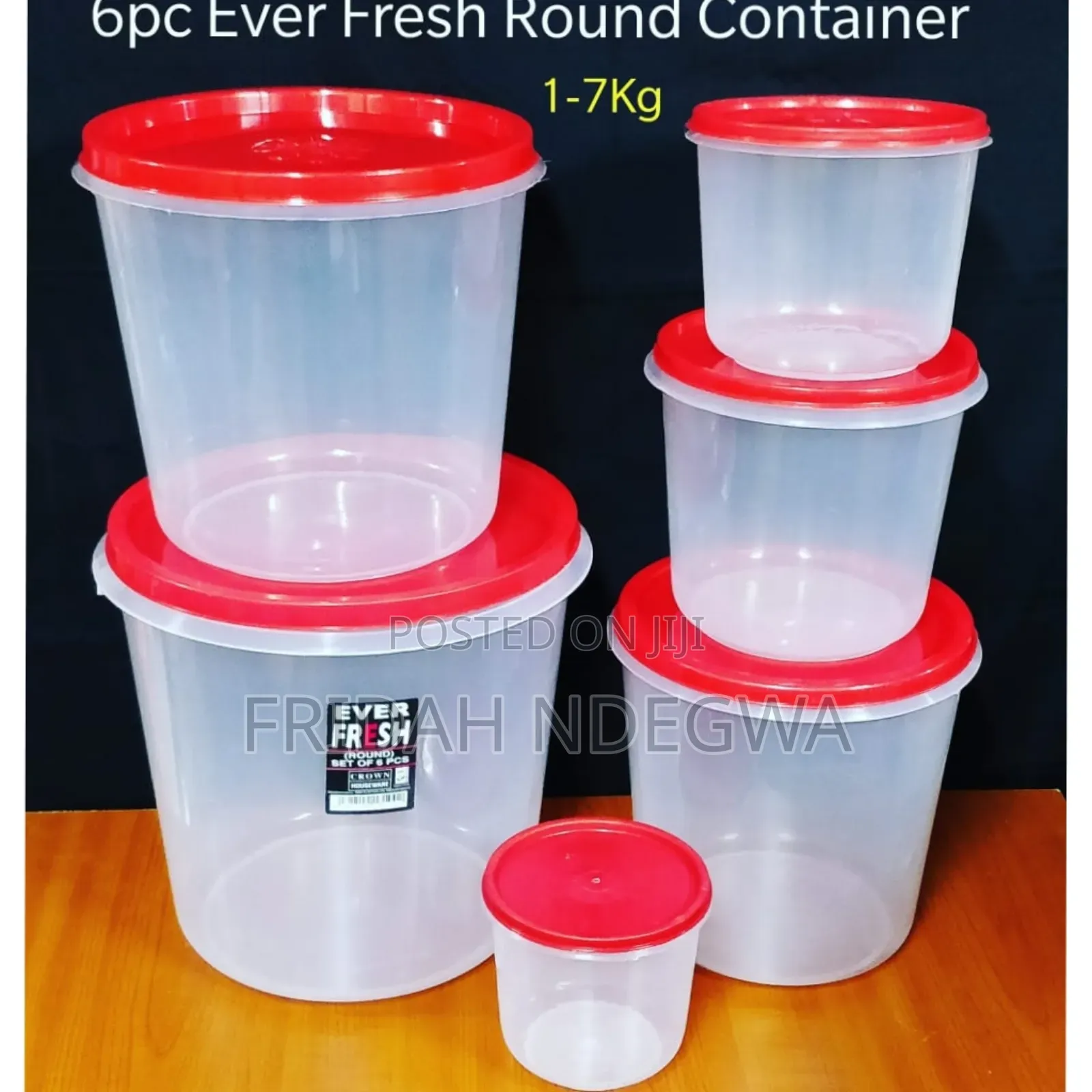 Crown Everfresh Round a Set of 6pcs Storage Containers