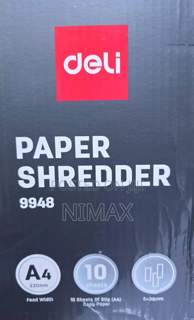 Deli E9948 Paper Shredder, 10 Sheets - thumbnail 2