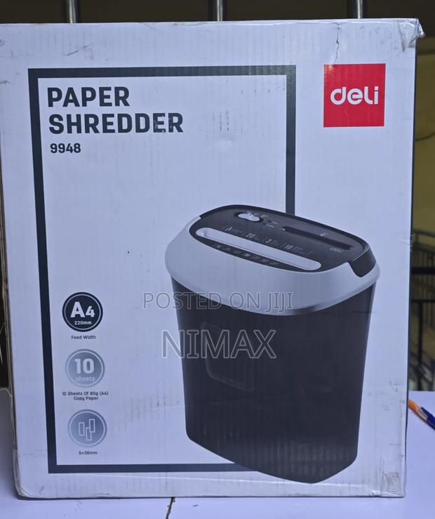 Deli E9948 Paper Shredder, 10 Sheets - thumbnail 3