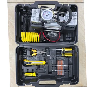 Portable Double Cylinder Air Compresser Pump With Tool Kit