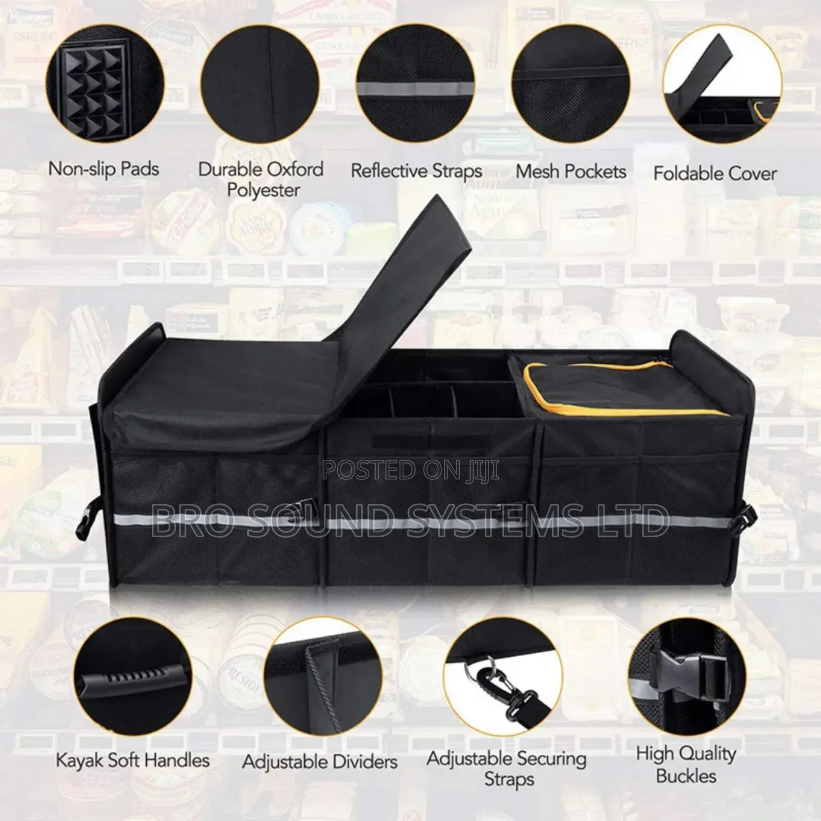 Folding Trunk Storage / Organizer With Food / Drinks Special Storage