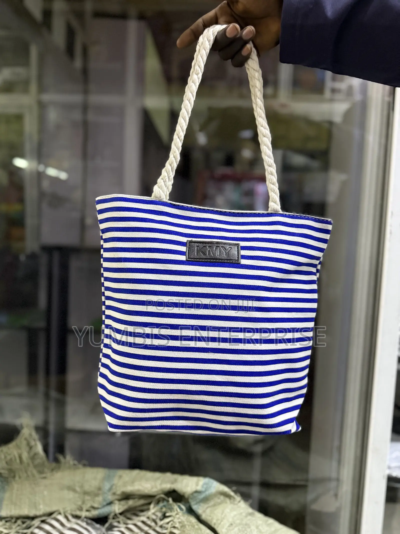 Stripped Mini Tote Bags