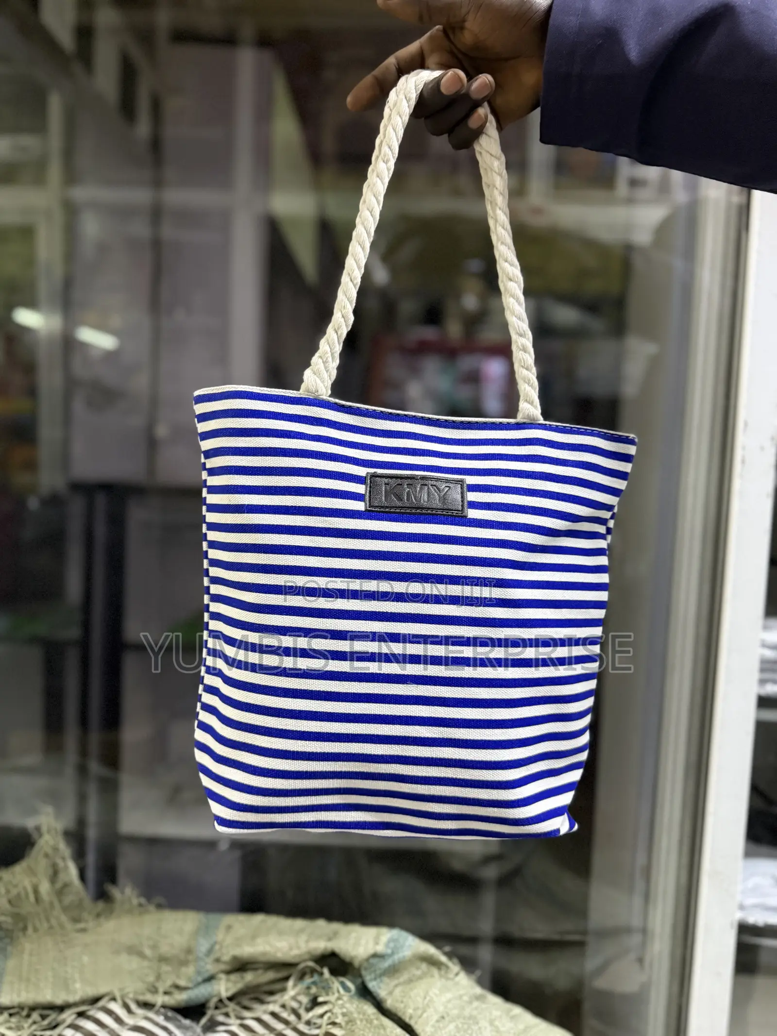 Stripped Mini Tote Bags