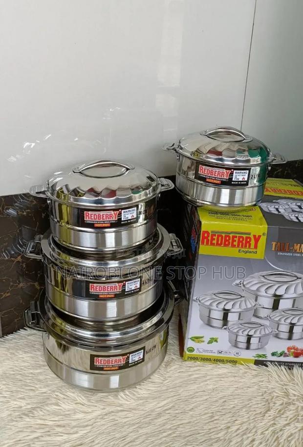 Hot Pot Set of 4 Tall Max Stainless Steel