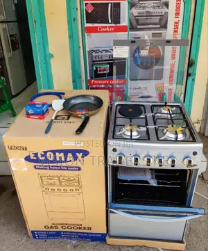 Ecomax 3g+1hp 50*55cm Cooker
Free Gas Pipe, Frying Pan, 13kg Regulator