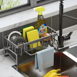 Sink Caddy With Towel Holder 
Material:Carbon Metal