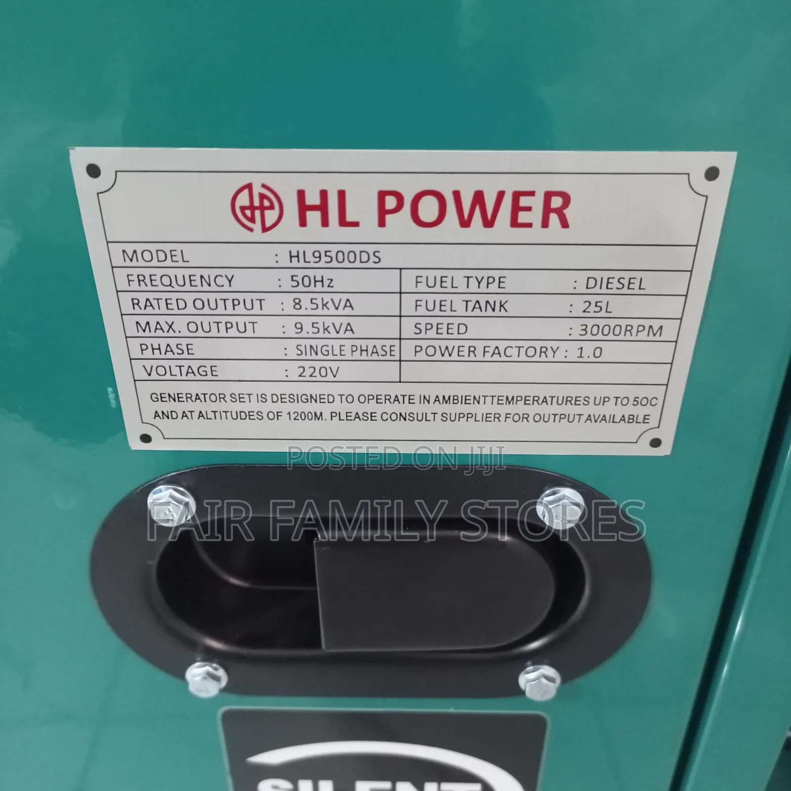 Hl Power 9.5kva Silent Diesel Generator