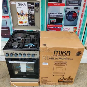 *Mika Standing Cooker, 50cm X 60cm, 3 Gas Pipe Burners