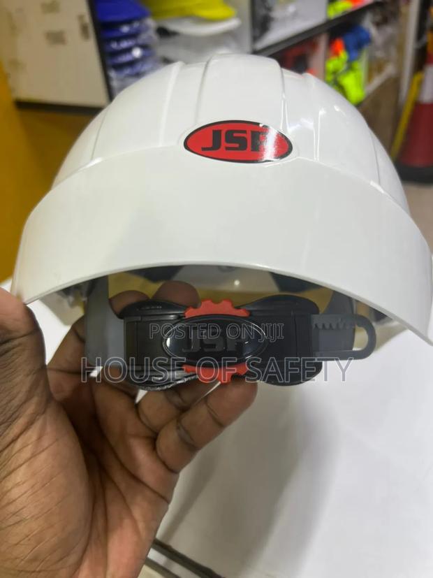 Adjustable White And Yellow Jsp Helmets - thumbnail 4