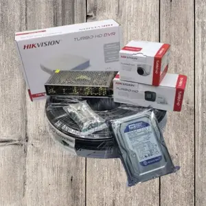 Two Hikvision 2- Cameras 1080p CCTV Security Kit With Remote Access