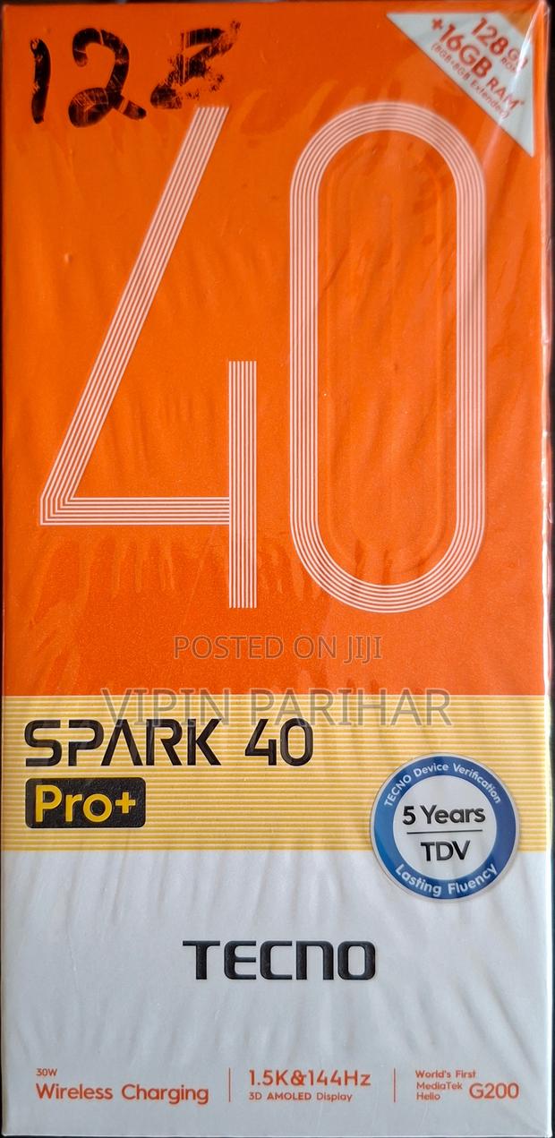 New Tecno Spark 40 Pro+ 128 GB Black - main view