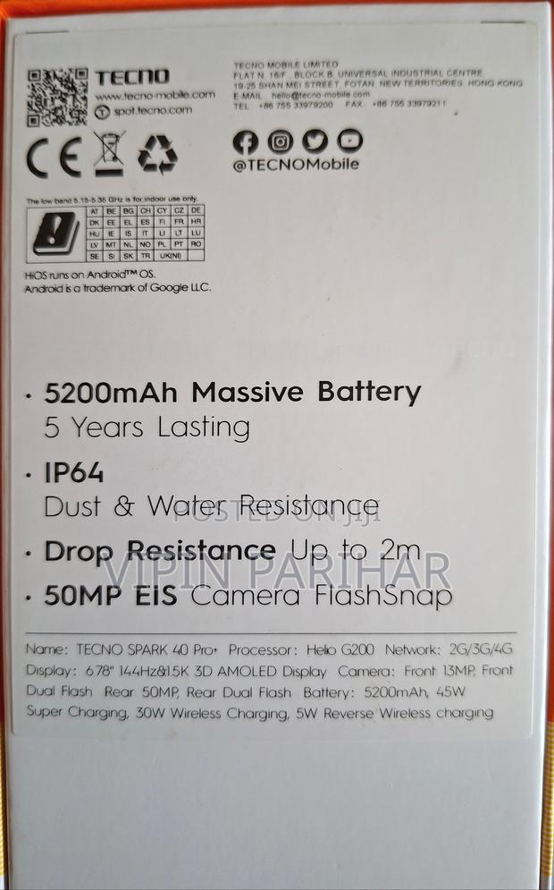 New Tecno Spark 40 Pro+ 128 GB Black - thumbnail 2