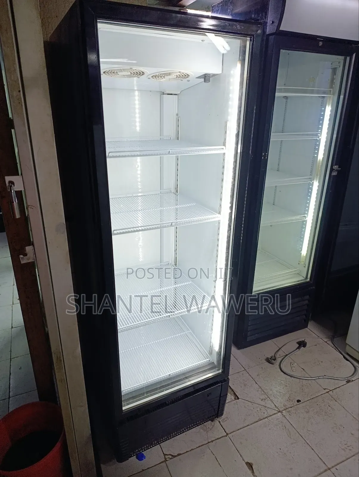 420litres Black Display Fridge