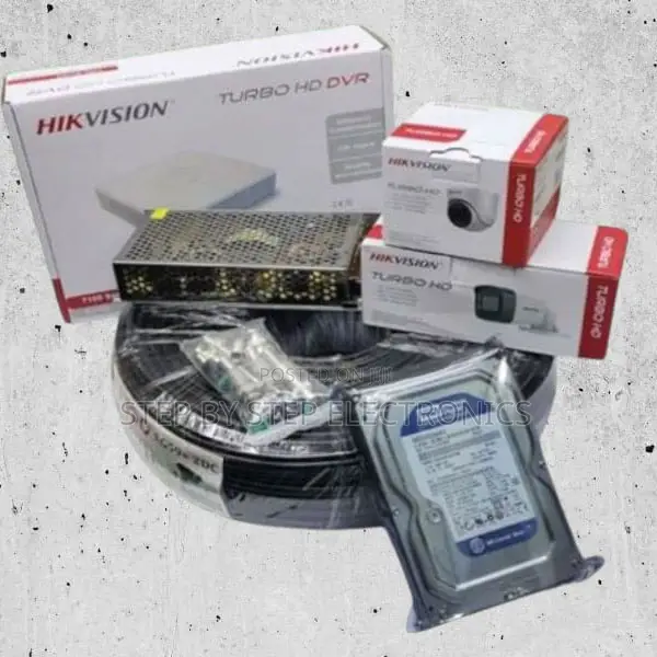 Full Package of 2 Hikvision 1080p Full 2mp Cameras Installation System