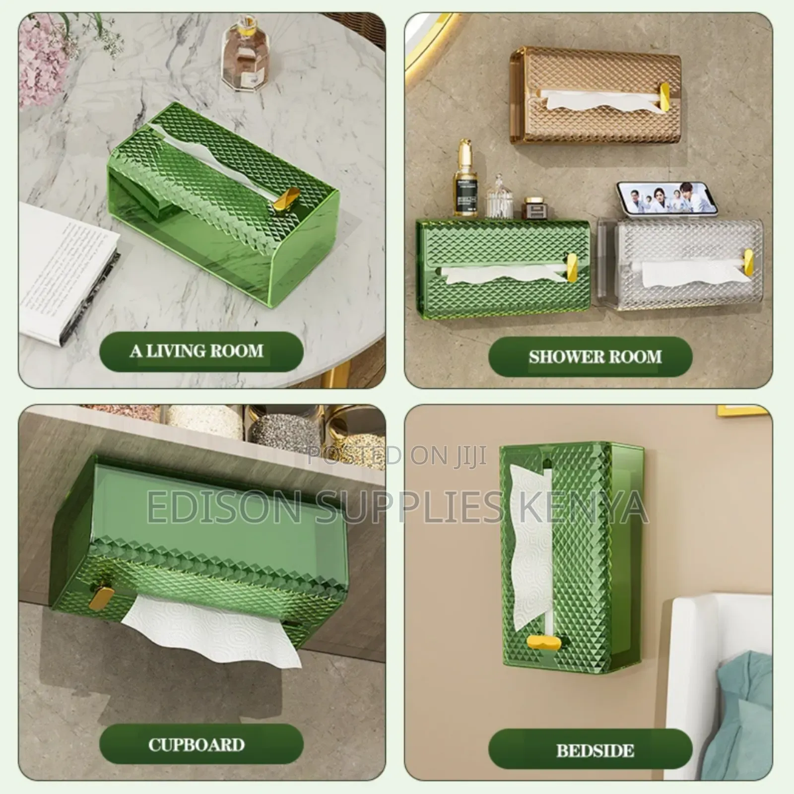 Wall Mounted Tissue Serviette Dispenser Acrylic Paper Towel Holder