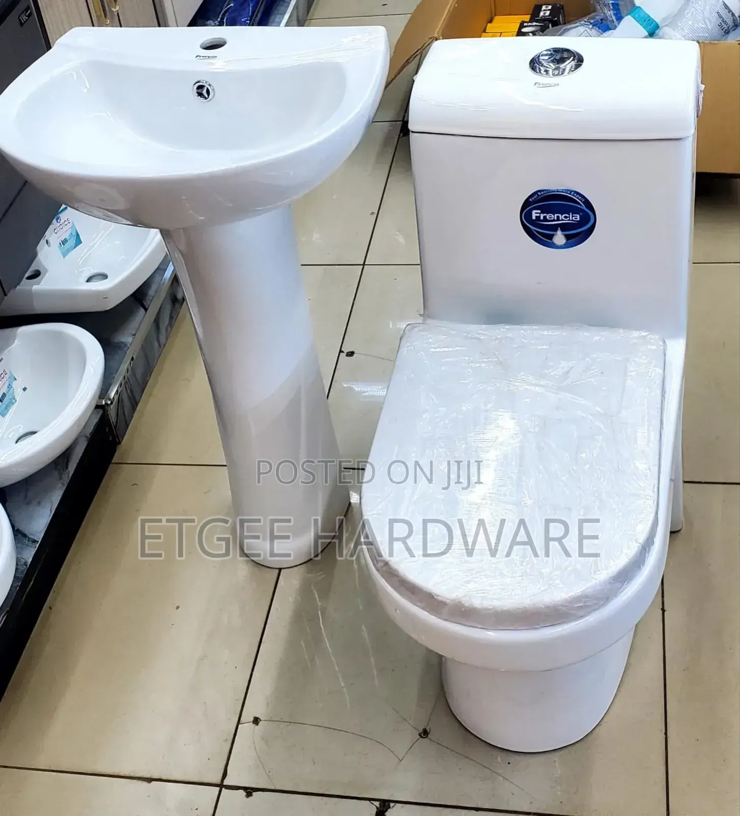 One Body Toilet Set Complete With Basin Pedestal Frencia 8078