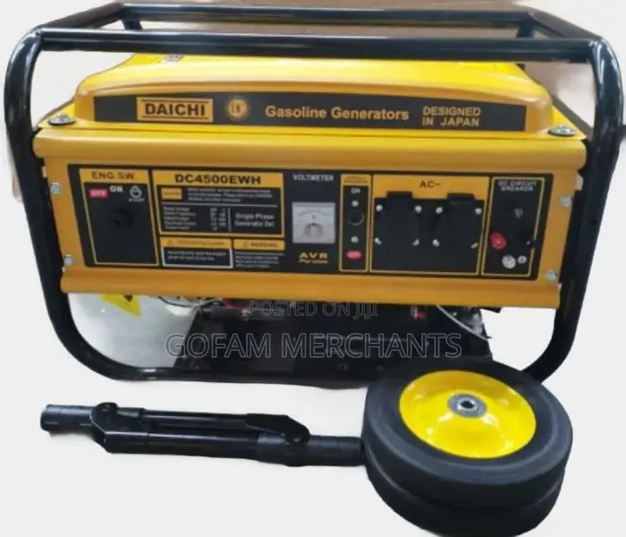 Daichi Dc4500ewh Key Start Copper Wire Gasoline Generator With Wheels