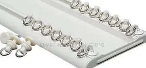 White Double Curtain Rail