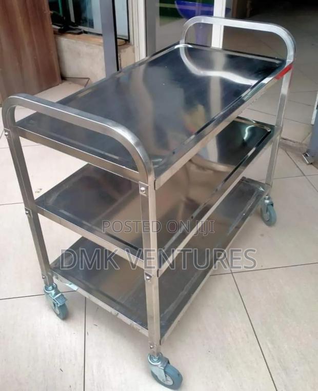Clean Stainless Hospital Food Trolley