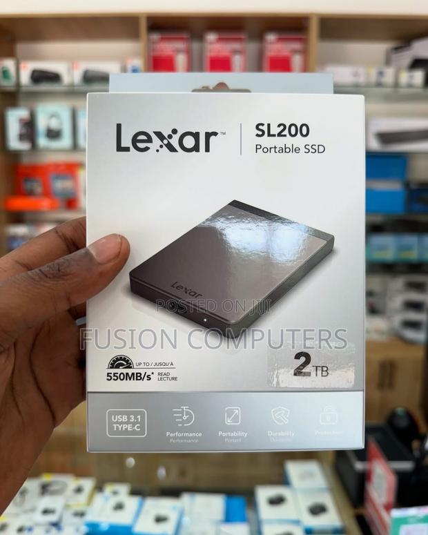 Lexar 2tb Sl200 Portable Usb 3.1 Type-C External SSD