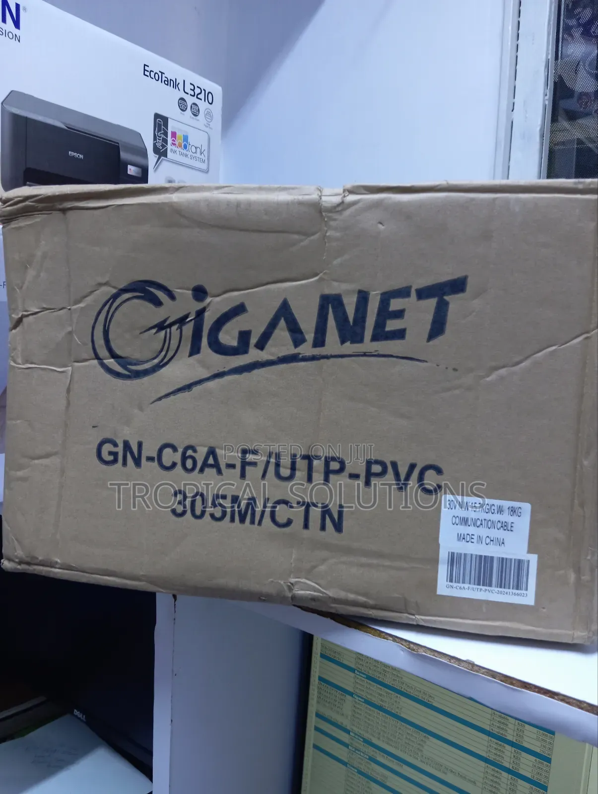 Giganet Cable 305m F/Utp Ethernet Pure Copper Giganet F/Utp