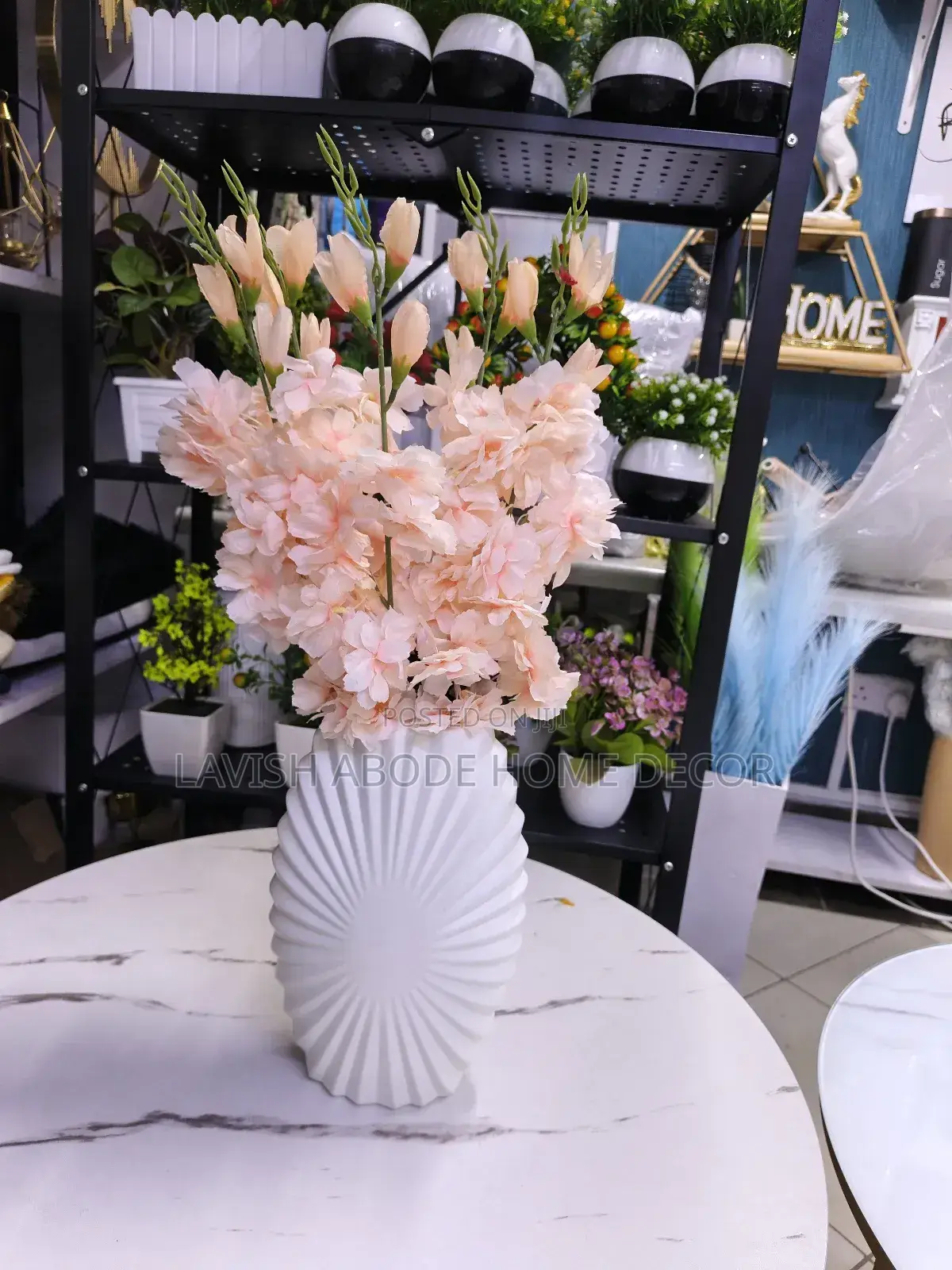 Oval Nordic Flower Vase /Flowers