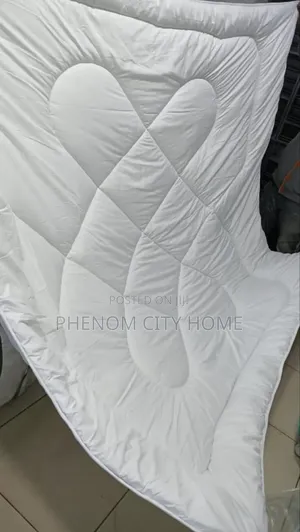 Grey and White Plain Binded Duvet Set