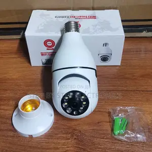 360° PTZ Wifi Bulb Camera With Night Vision, Motion Detection Alert