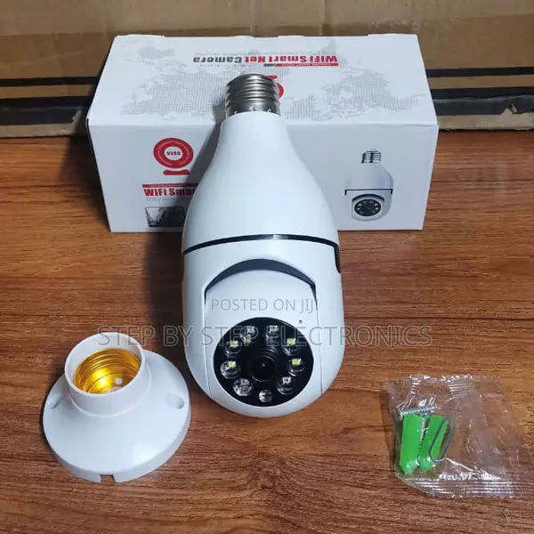 360° PTZ Wifi Bulb Camera With Night Vision, Motion Detection Alert