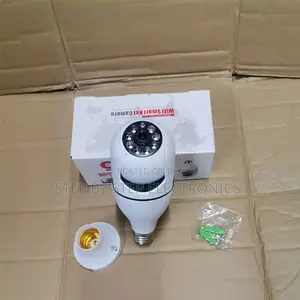 360° PTZ Wifi Bulb Camera With Motion Detection, Two-Way Audio