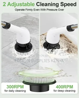 Spin Brush Scrubber Extendable Handle 9in1 Set Electric Cleaning Brush