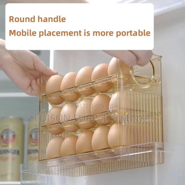 Egg Storage Organizer Fridge Eggs Organizers Pantry Egg Stand - thumbnail 3