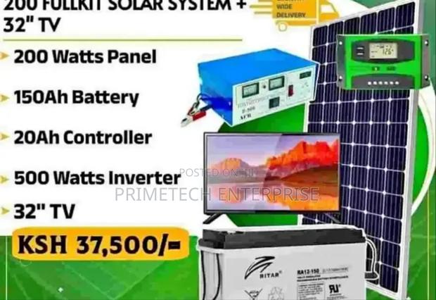 200watts Full Kit Solar System+32"Tv - main view