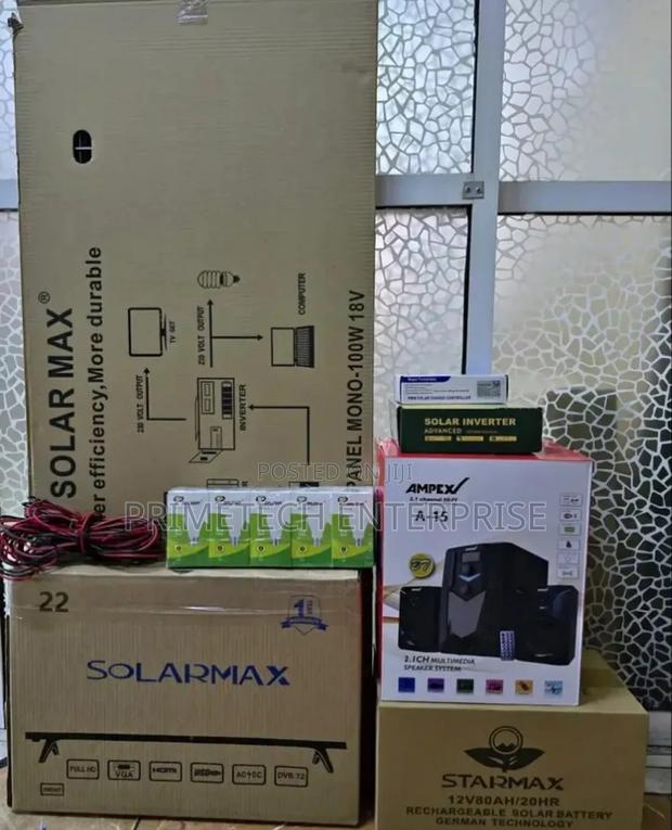 100watts Solar System+Woofer+22" Tv - main view