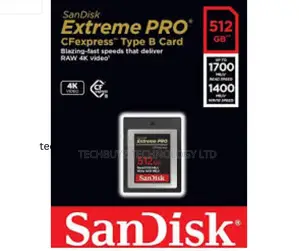 Sandisk 512gb Extreme Pro Cf Express Type B Card 1700/1400 Mb/S