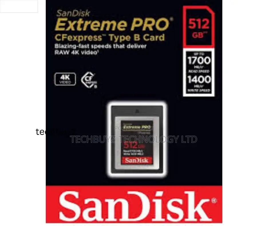 Sandisk 512gb Extreme Pro Cf Express Type B Card 1700/1400 Mb/S