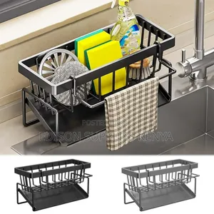 Kitchen Sink Drain Rack Organizer Soap Sponge Holder