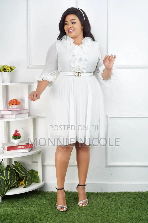 Elegant White Dress. Good Quality