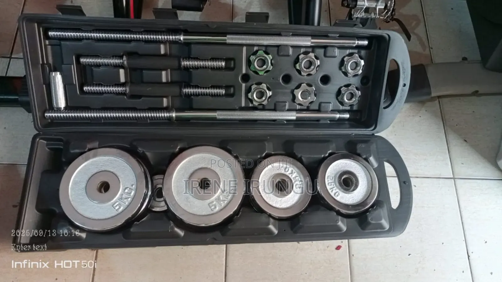 Chrome Set # 50kg Dumbbell Set