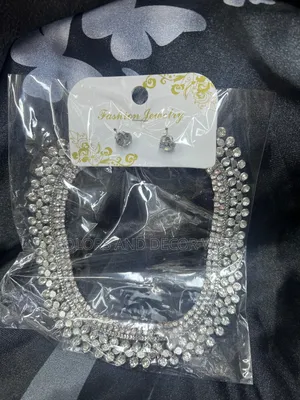 Silver Big Necklace Available With Earrings