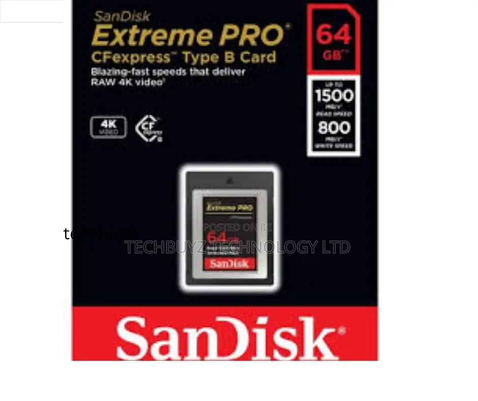 Sandisk Extreme Pro Cfexpress B 64gb 1500/800mb/S
