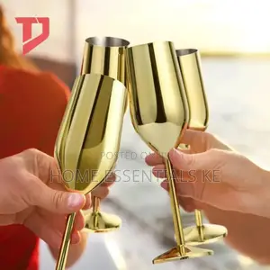 Gold Stainless Steel Wine Glass 2pcs*270ml*