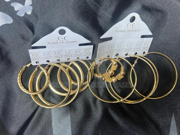 Gold Loop Earings - thumbnail 3