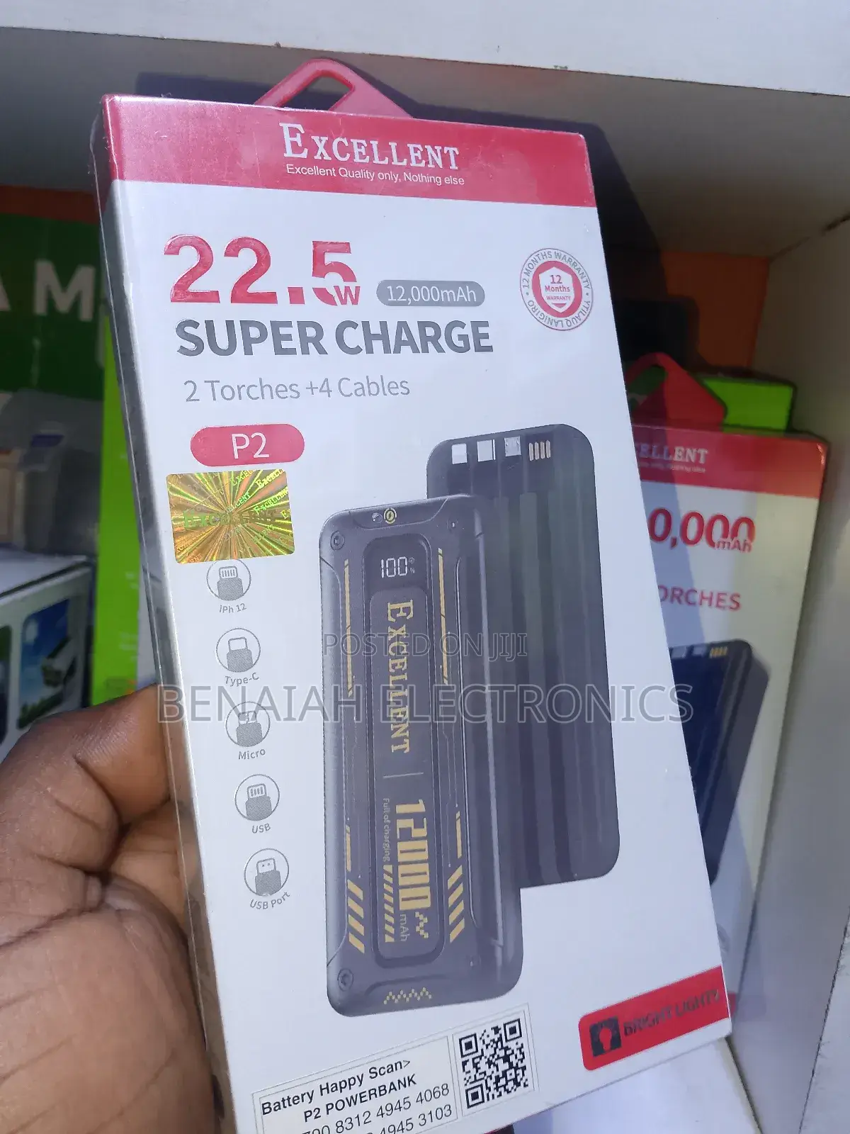 Excellent Powerbank 12000 Mah,22.5 Watts