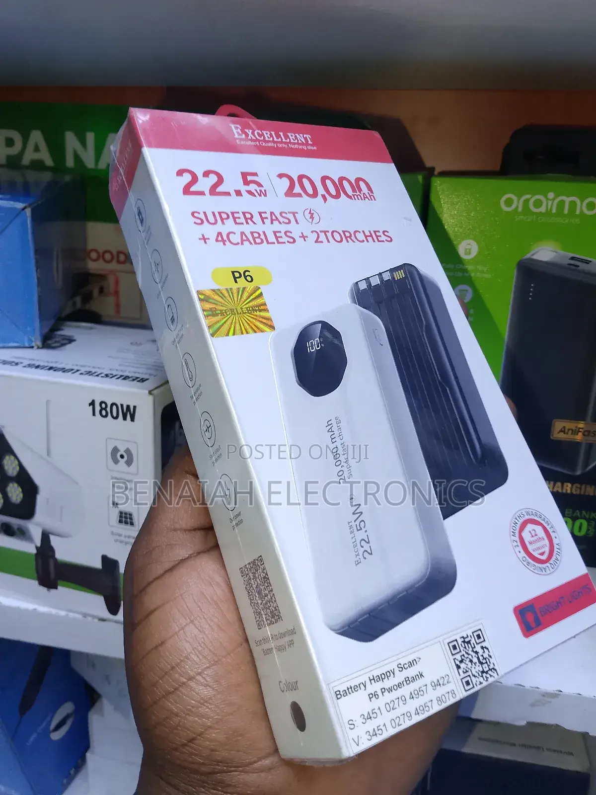 Powerbank 20000 Mah,22.5 Watts Excellent Powerbank