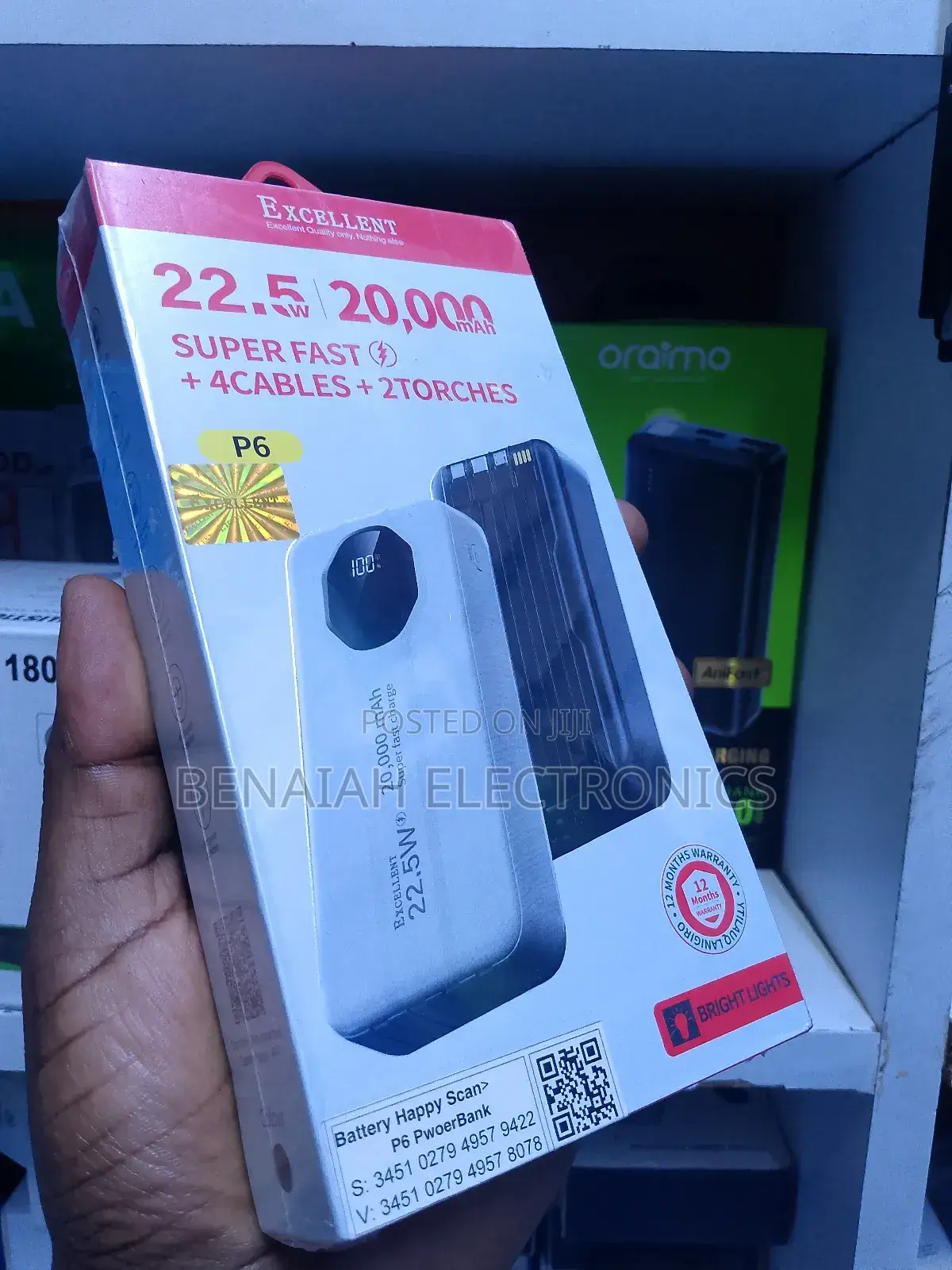 Excellent Powerbank 20000 Mah ,22.5 Watts, Quick Charge Powerbank